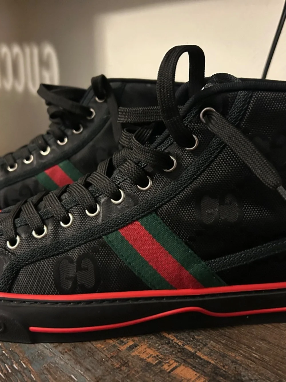 Men’s AUTHENTIC Gucci Nylon High-Top Sneakers